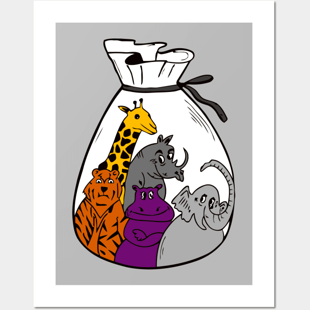 New Animals Coming For The Fucking Pathetic Zoo Wall Art by Hempikpalko